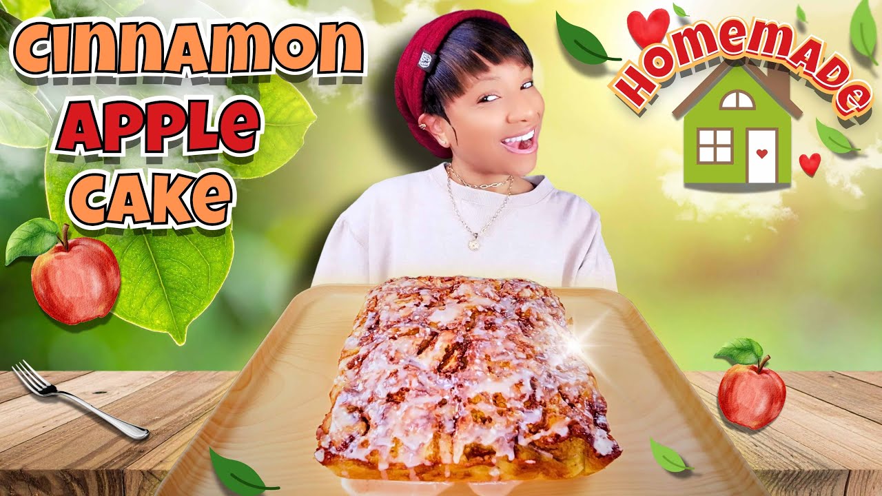 Cinnamon Apple Cake 🍎✨ | Soft, Warm & Cozy ASMR Mukbang