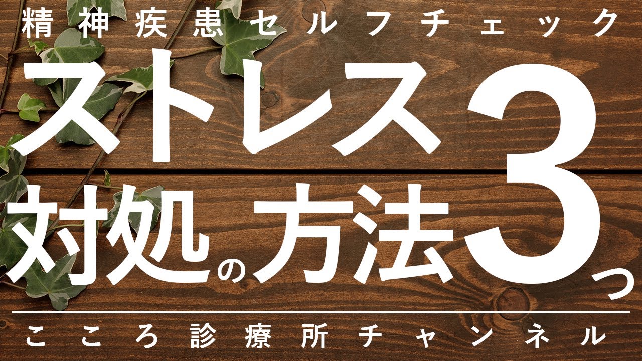 【ストレス】ストレス対処の方法3つ【精神科医が11.5分で説明】ストレスケア｜ストレス対策｜心療内科