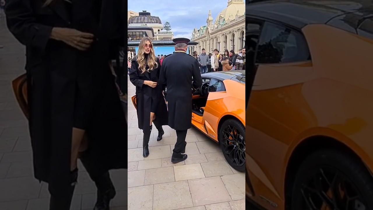 Stunning lady get out of the Huracan #millionaire #stunning #lifestyle #richpeopleliving #monaco