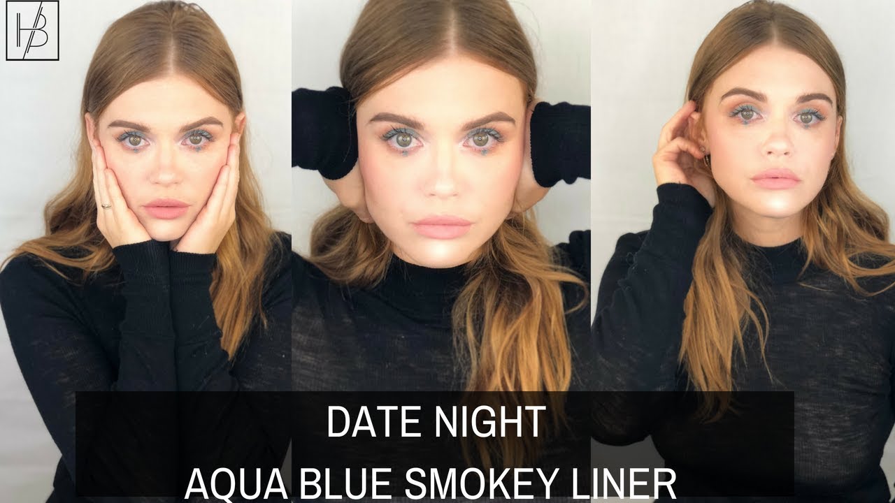 FUN & EDGY DATE NIGHT MAKEUP LOOK|| Aqua Blue Smokey Eye - Holland Roden