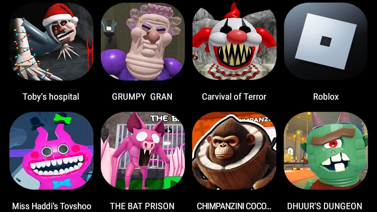 Toby's HOSPITAL,GRUMPY GRAN,Carnival of Terror Obby,Miss Happi's Toyshop,🦇99 NIGHTS IN FOREST PRISON