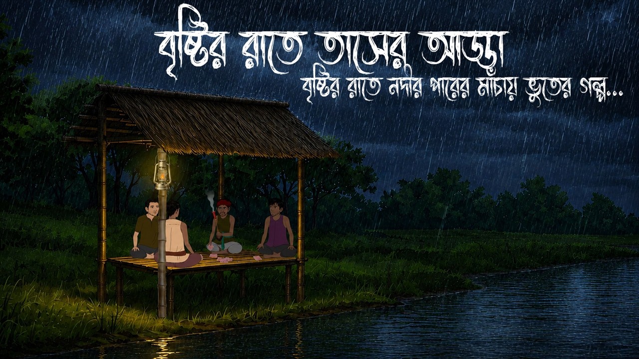 বৃষ্টির রাতে তাসের আড্ডা | Bhuter Cartoon | Bengali Horror Cartoon | Bangla Bhuter Golpo |Sonar Ayna