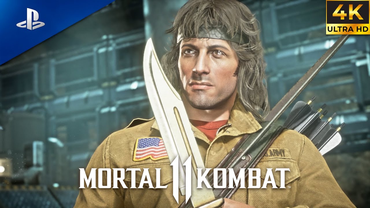 Жёсткий бой Робокопа против Рэмбо | Mortal Kombat 11
