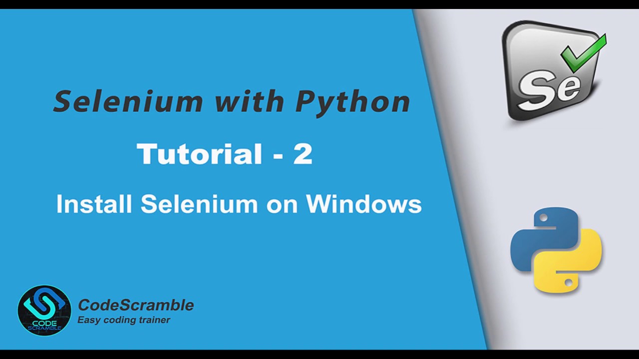 How to install Selenium Webdriver on Windows