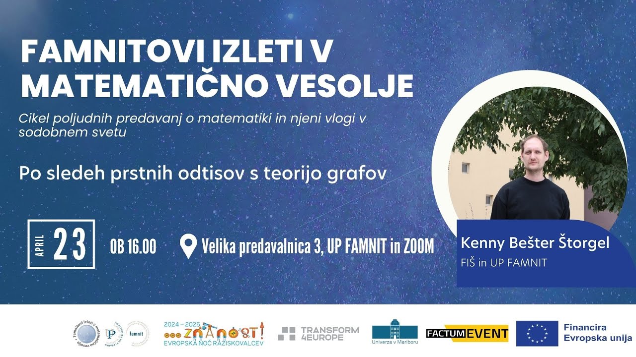 Kenny Bešter Štorgel: Po sledeh prstnih odtisov s teorijo grafov