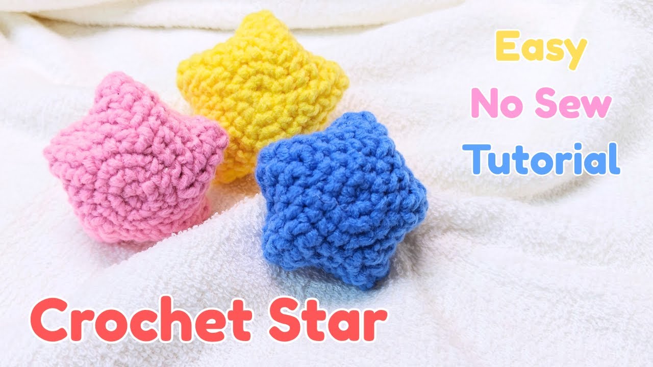 🌟 Cute, No-Sew Amigurumi Crochet Star - Step by Step Tutorial for Beginners 🌟