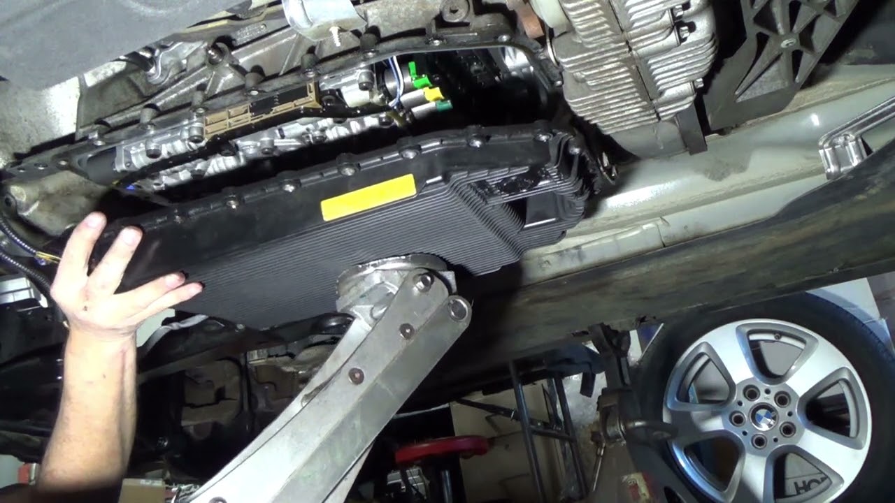 2008 BMW 535Xi Project transmission filter pan and fluid fill
