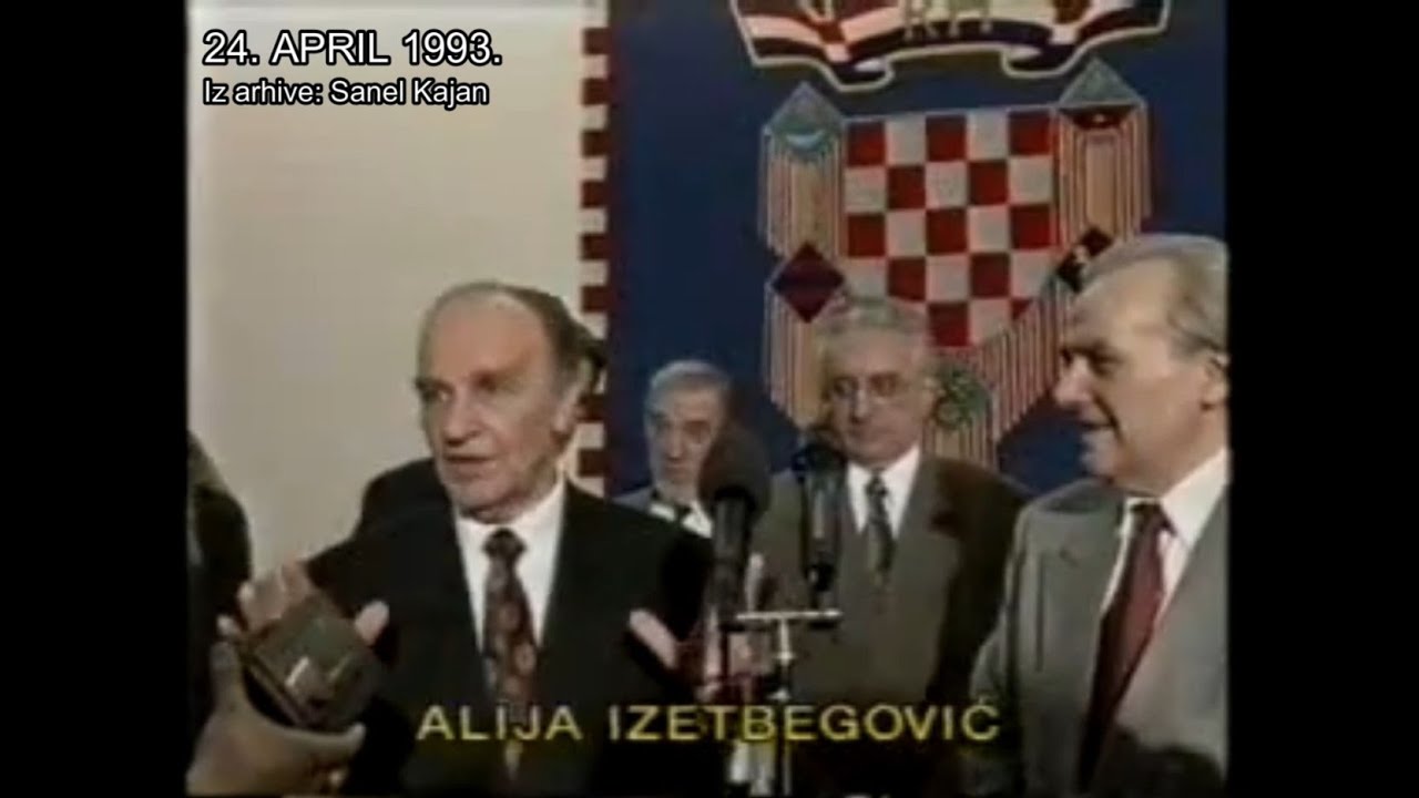 24. APRIL 1993. -  SPORAZUM ALIJA IZETBEGOVIĆ - MATE BOBAN POTPISAN U ZAGREBU