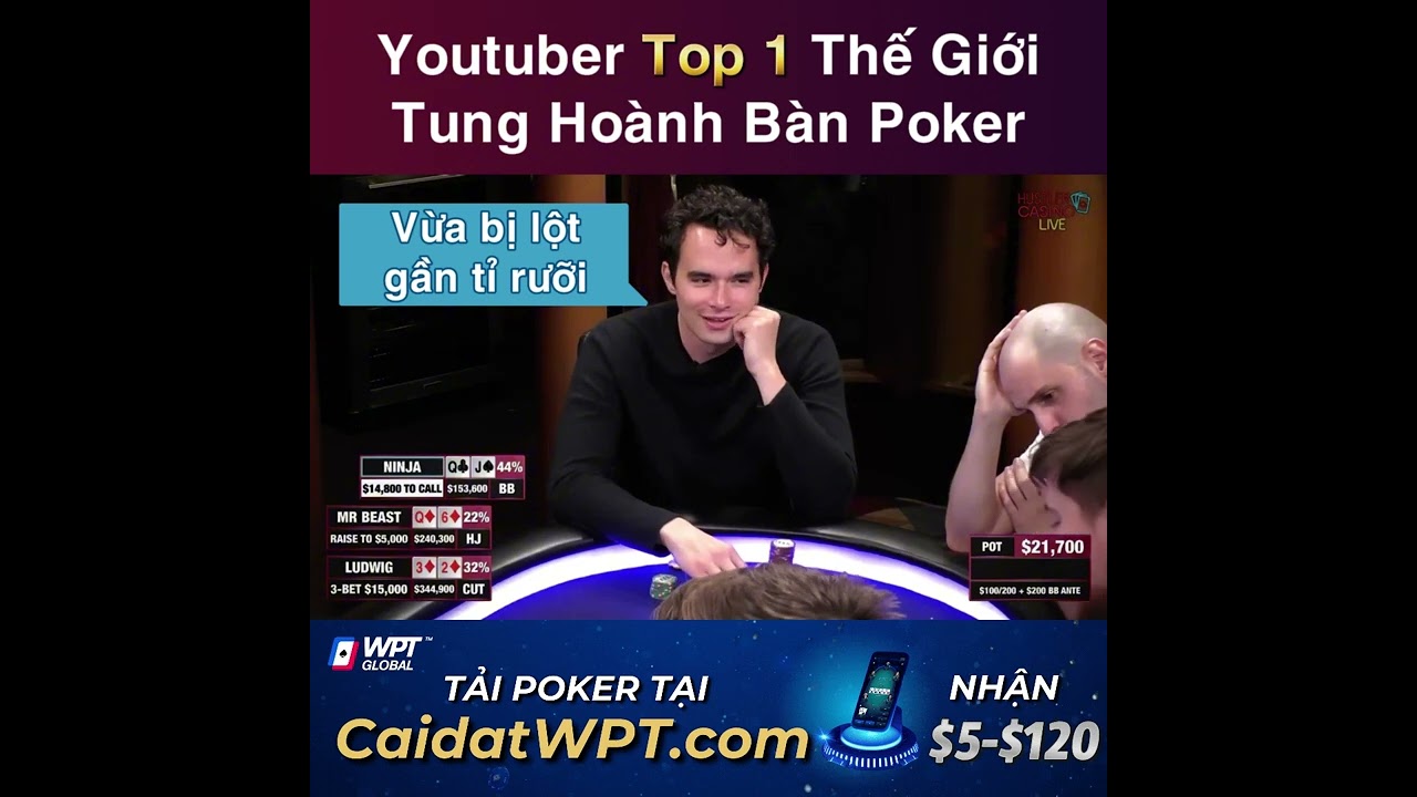 Đại gia Mr Beast dạy chơi poker không cần não