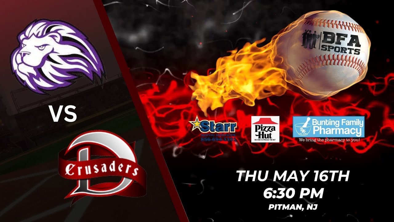 CHERRY HILL WEST LIONS VS DELSEA CRUSADERS BASEBALL - THU MAY 16TH