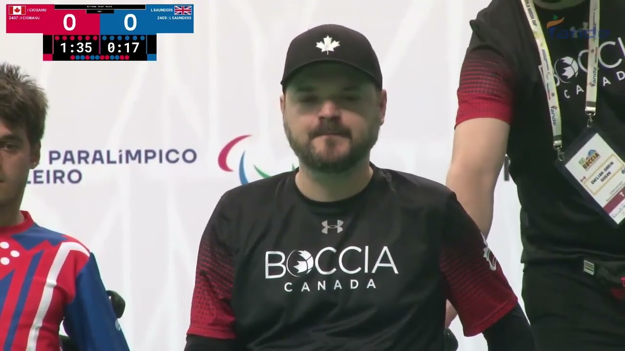 Rio de Janeiro World Boccia Cup 27.04.2022 2407 Iulian Ciobanu (CAN)-2409 Louis Saunders (GBR) (BC4)