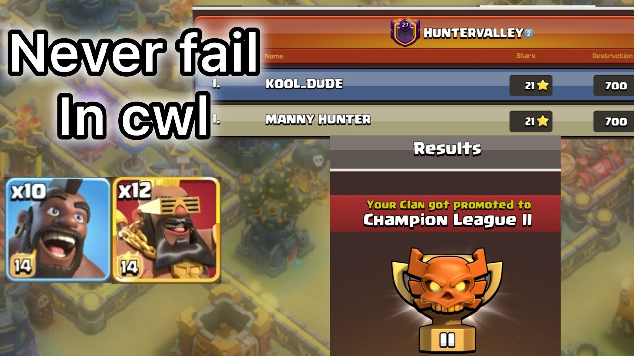 Stop Using Spam Armies And Try This Super Hogs Army - Double Perfect Cwl Champions 3