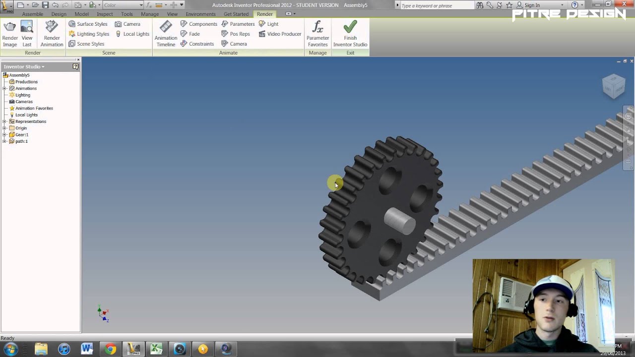 Inventor Tutorials - Video 5: Constraint Animation