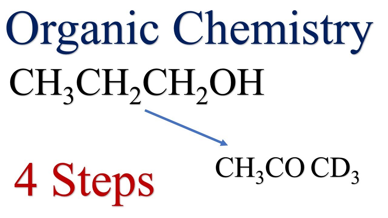 Organic chemistry conversions-17| propanol to Propanone with deuterium
