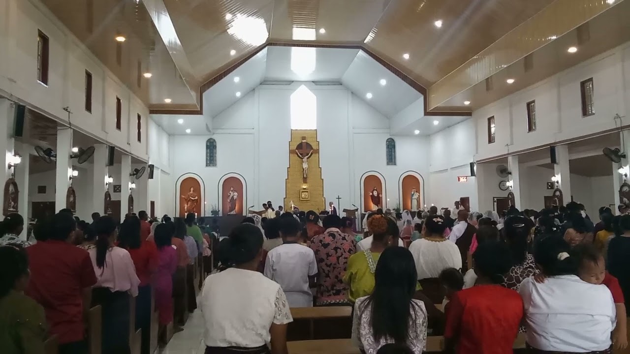 Misa Perdana MGR.Victorius Dwiardy OFMCap Uskup keuskupan Banjarmasin. Organis Alvian M. 