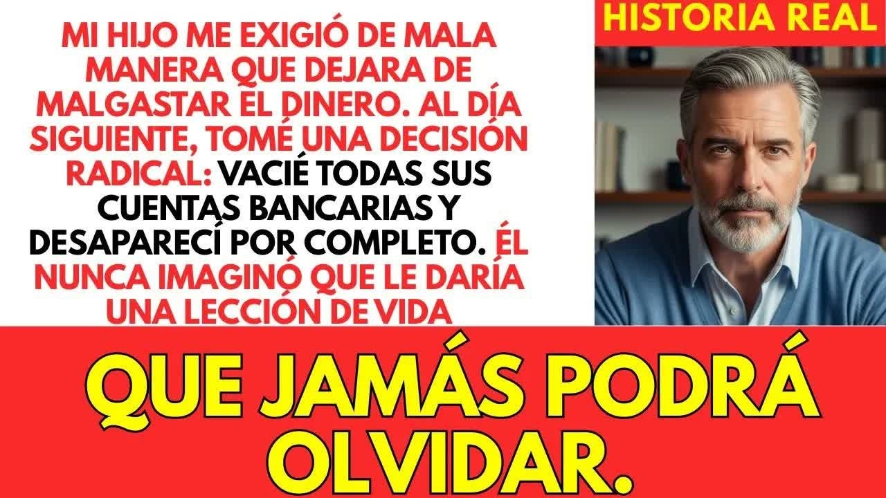 Mi Hijo Dijo ＂Deja De Gastar Mi Dinero＂. Al Día Siguiente Vacié Sus Cuentas Y Desaparecí...