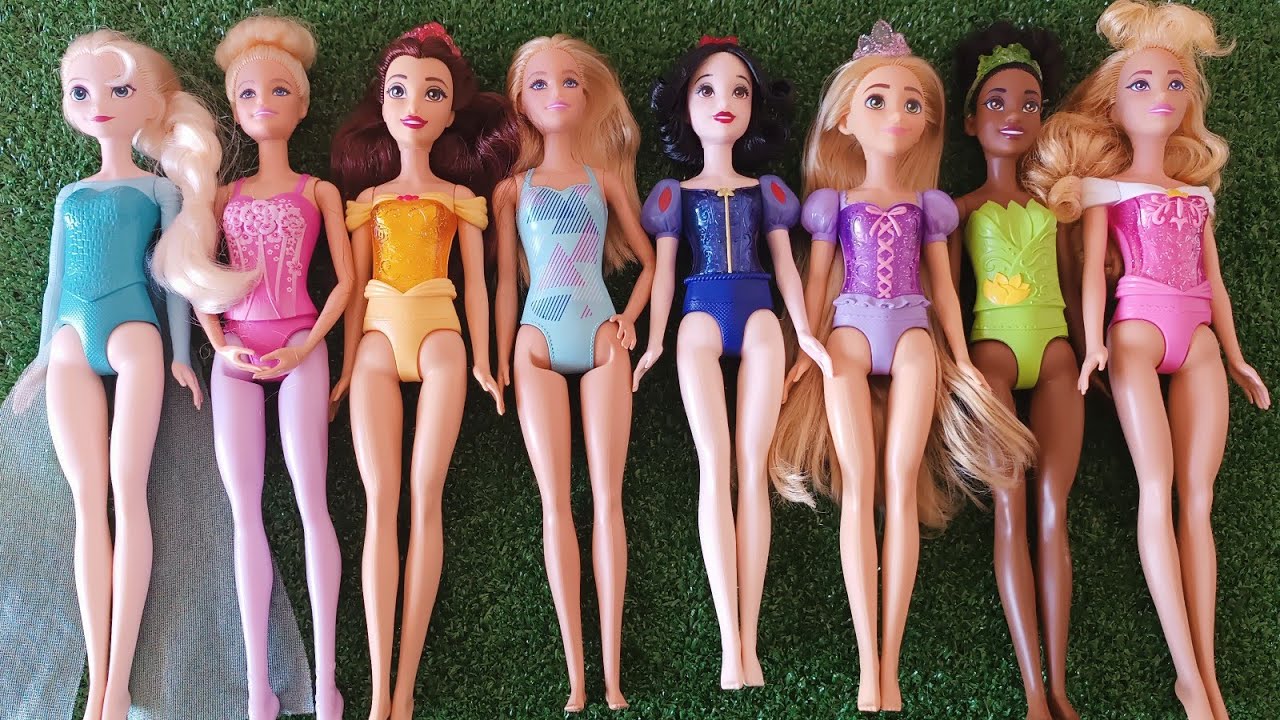 Disney Princess Doll Makeover ~ DIY Miniature Ideas for Barbie - Wig, Dress, Faceup, and More! DIY