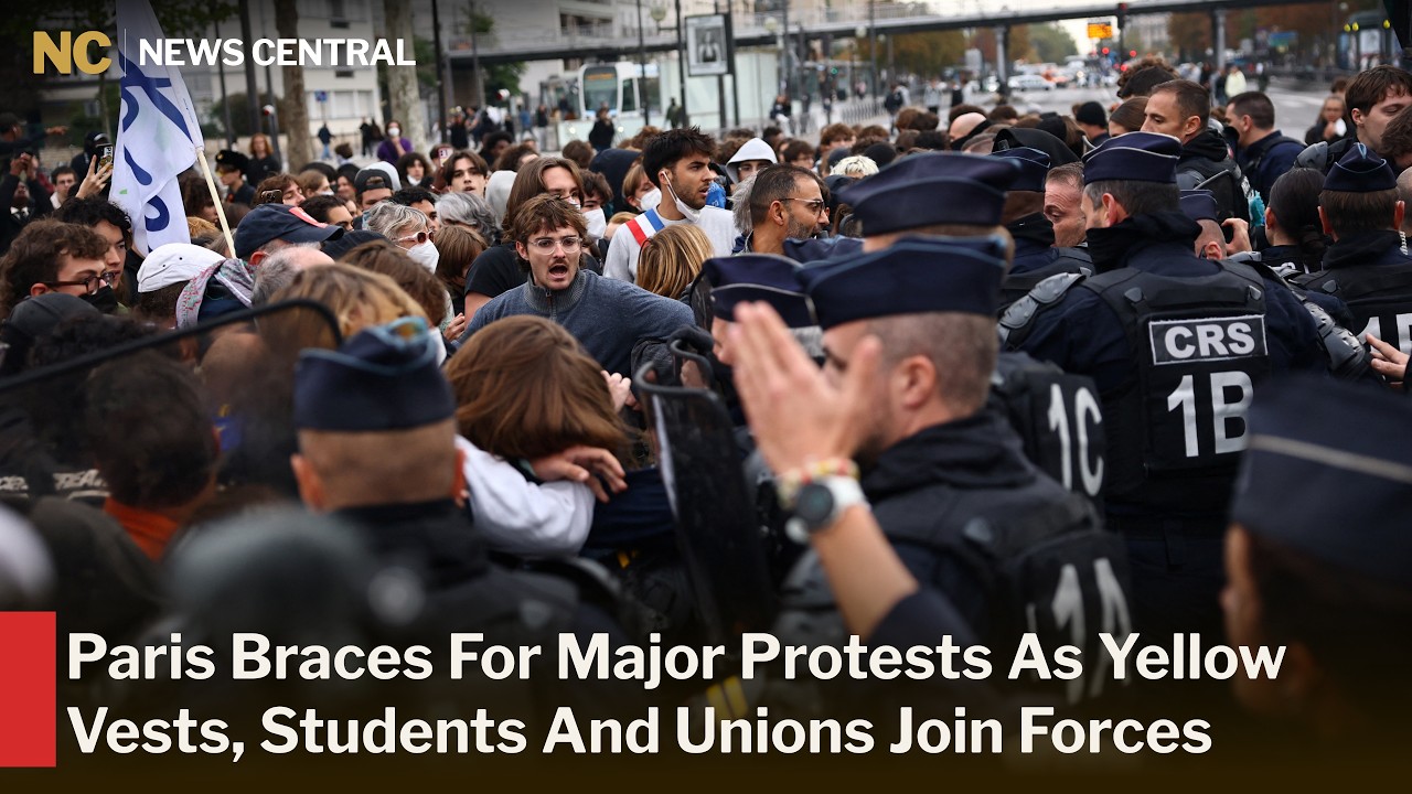 France on Alert: Heavy Police Security in Paris Ahead of Mass Student and Union Protests | AC1W
