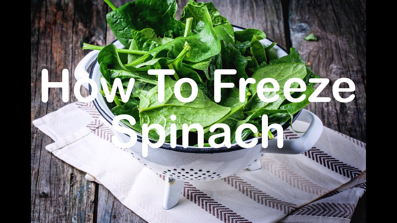 How to freeze spinach
