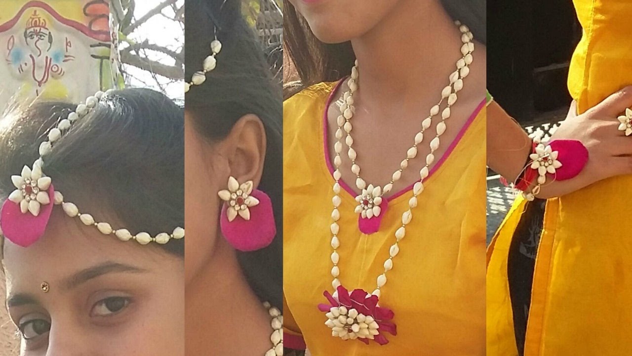 how to make real flower jewelry for mehndi and other fucntions new 2017