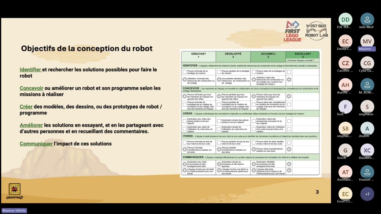 Webinaire Conception du robot