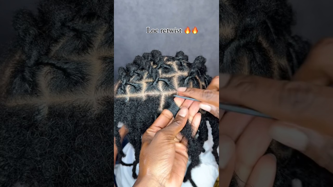 LOC RETWIST X TWO STRAND TWIST PROCESS 🔥🔥 #locs #locjourney #locstyles #locretwist