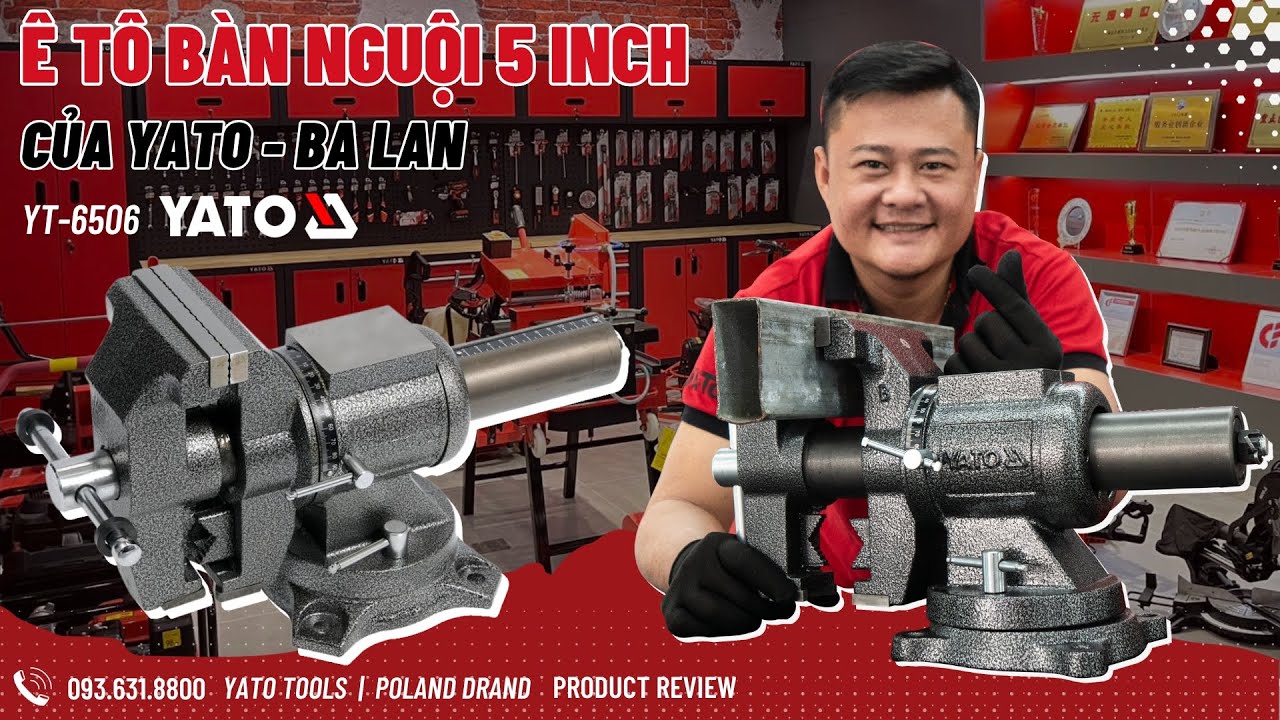 Review | Ê tô bàn nguội có ngàm kẹp ống Yato 5'' Yato YT-6506