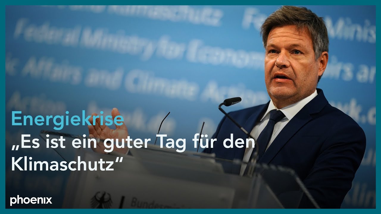 Energieversorgung: Robert Habeck, Mona Neubaur und RWE-Chef zur Energiekrise