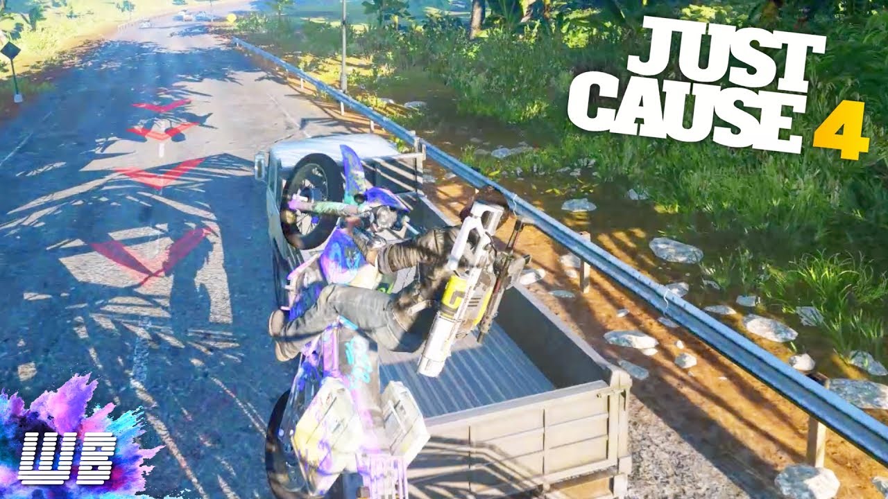 JUMPING A BIKE INTO A MOVING LORRY in Just Cause 4!