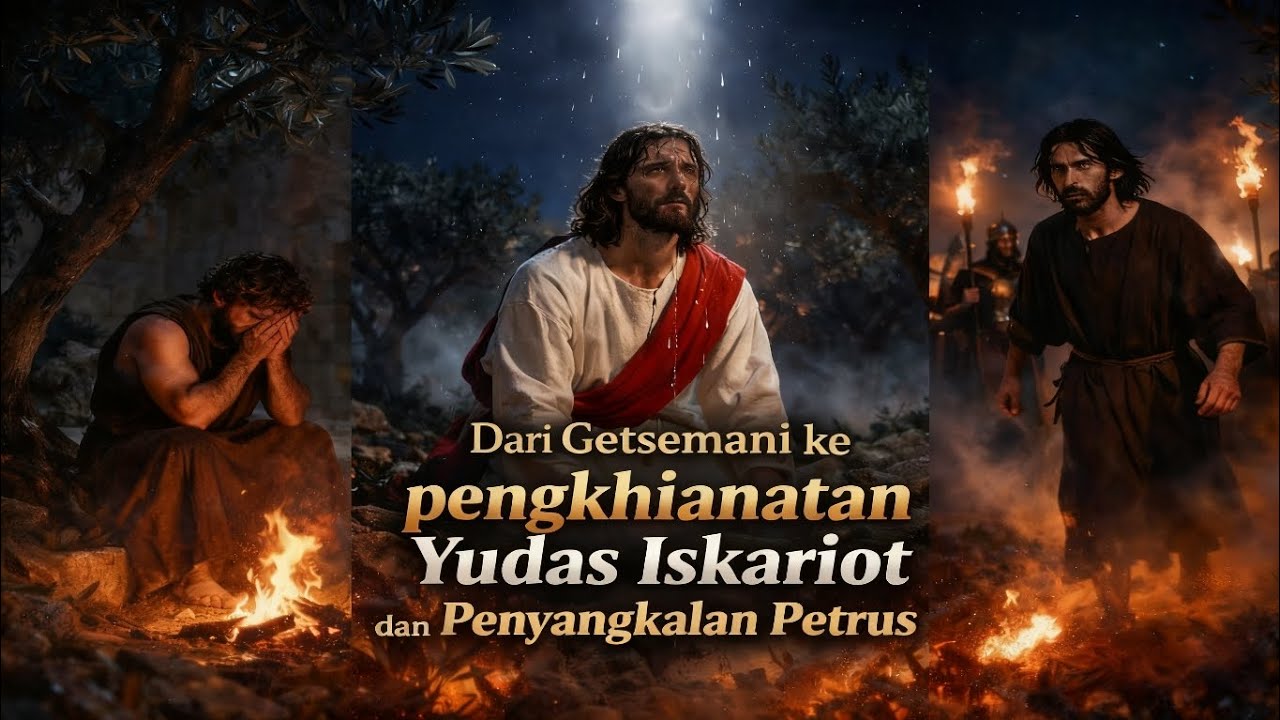Cerita Alkitab : Dari Getsemani ke Pengkhianatan Yudas Iskariot dan Penyangkalan Petrus