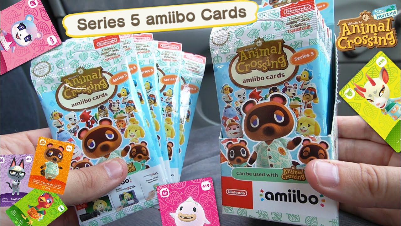 Открываем набор бустеров карт Amiibo серии 5 The Animal Crossing (25 наборов — все новые животные...