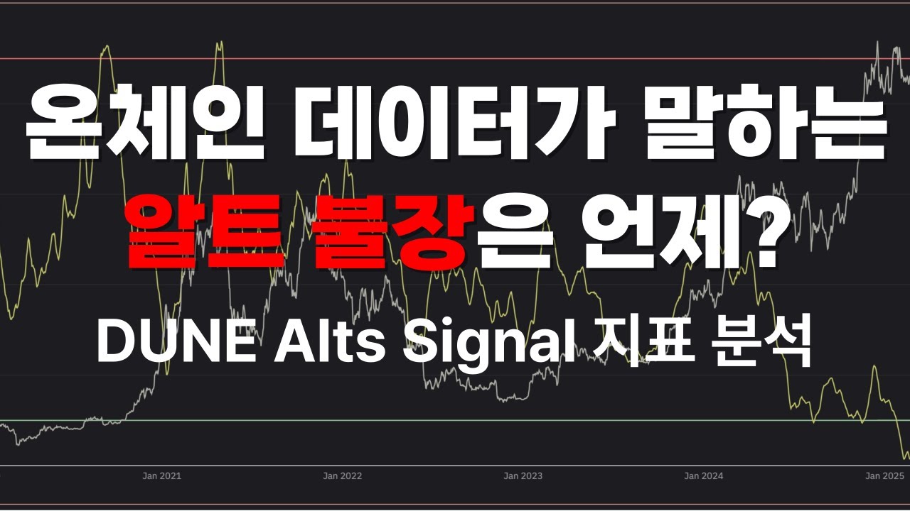 온체인 데이터 분석으로 본 크립토 대세 판단법 feat. 알트불장은 언제?