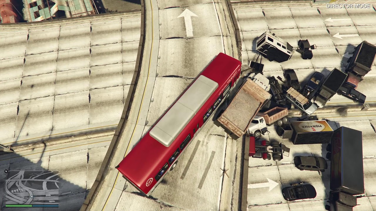 INSANE GTA 5 GLITCH – NPCS DRIVE OFF OVERPASS & EXPLODE! 🤯CAR GO BOOM CRASH TEST CAR GUN MODE