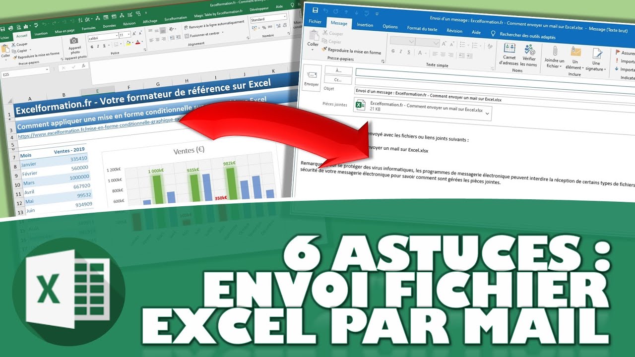 6 ASTUCES POUR ENVOYER FACILEMENT UN FICHIER EXCEL PAR MAIL (SANS VBA)