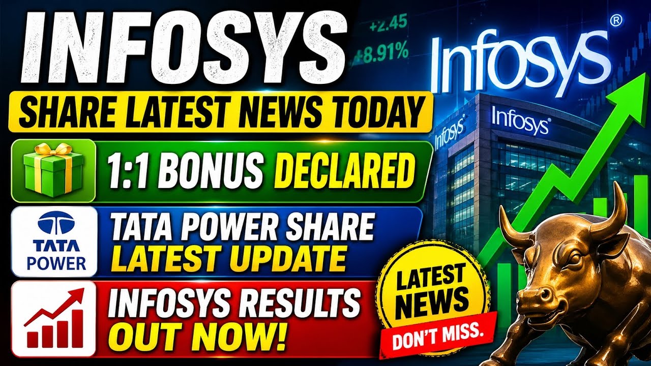 Infosys 1:1 Bonus Declared 😱 | Tata Power Big Update | Buy or Sell?BIG NEWS! Infosys Bonus + Results