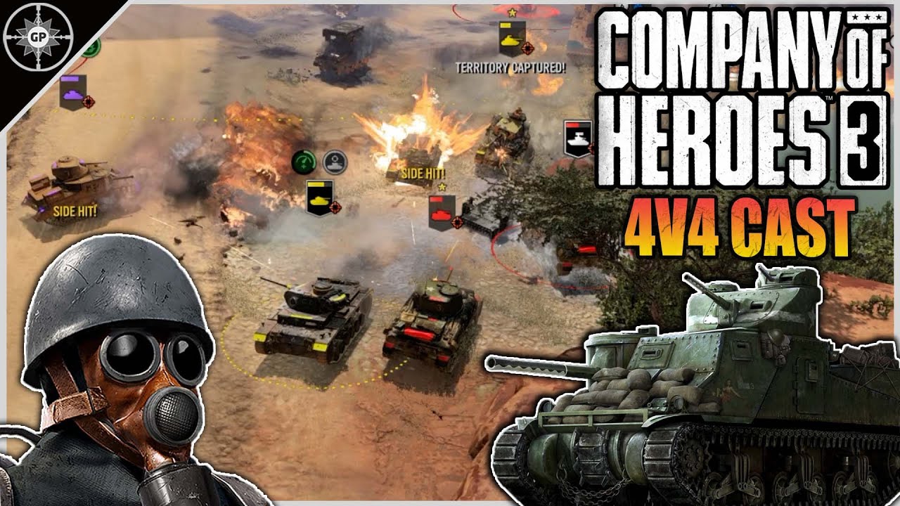 Wizbang Spam, Amazing Demo's, & a Panther Ace! | 4v4 Sousse Wetlands | CoH3 Cast 2.0 #38