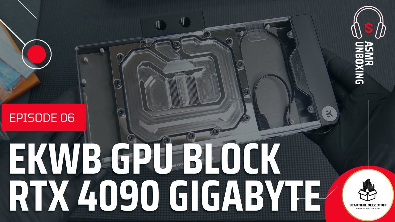 EKWB GPU BLOCK FOR RTX 4090 - BEAUTIFUL | ASMR Unboxing (BGS Ep 06)