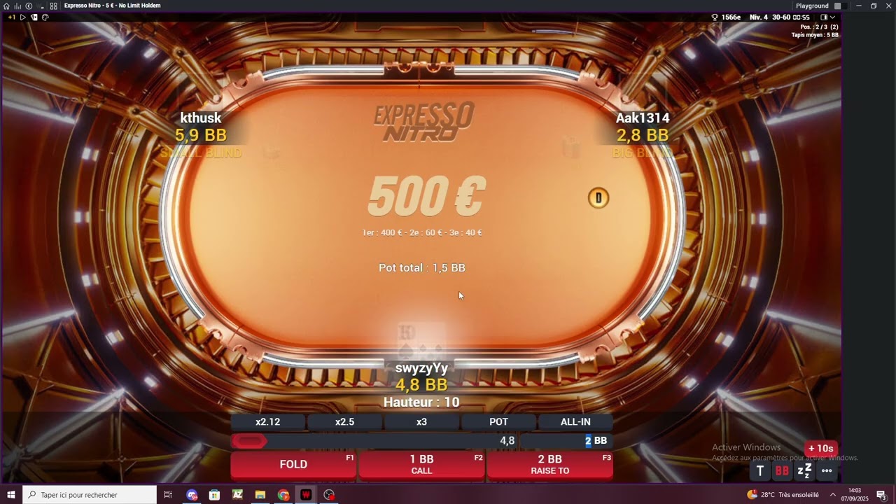Expresso winamax x100