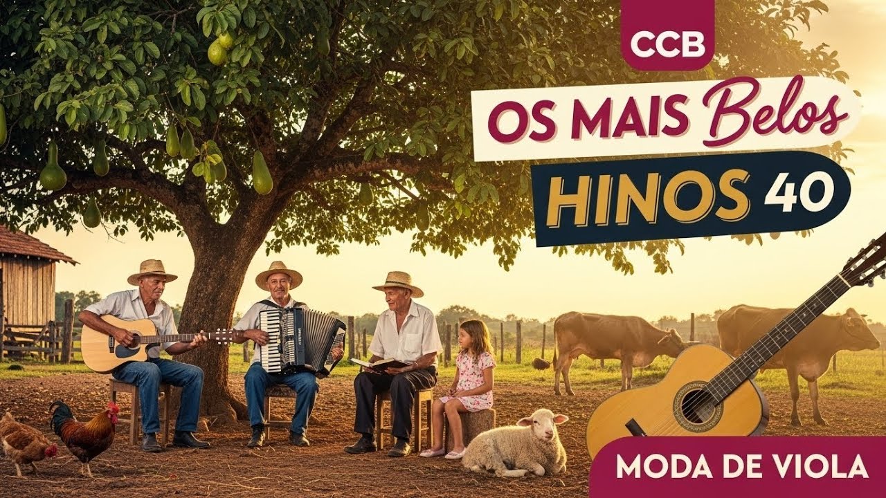 Os mais Belos  Hinos CCB | Moda de Viola |  A melodia caipira que te emociona