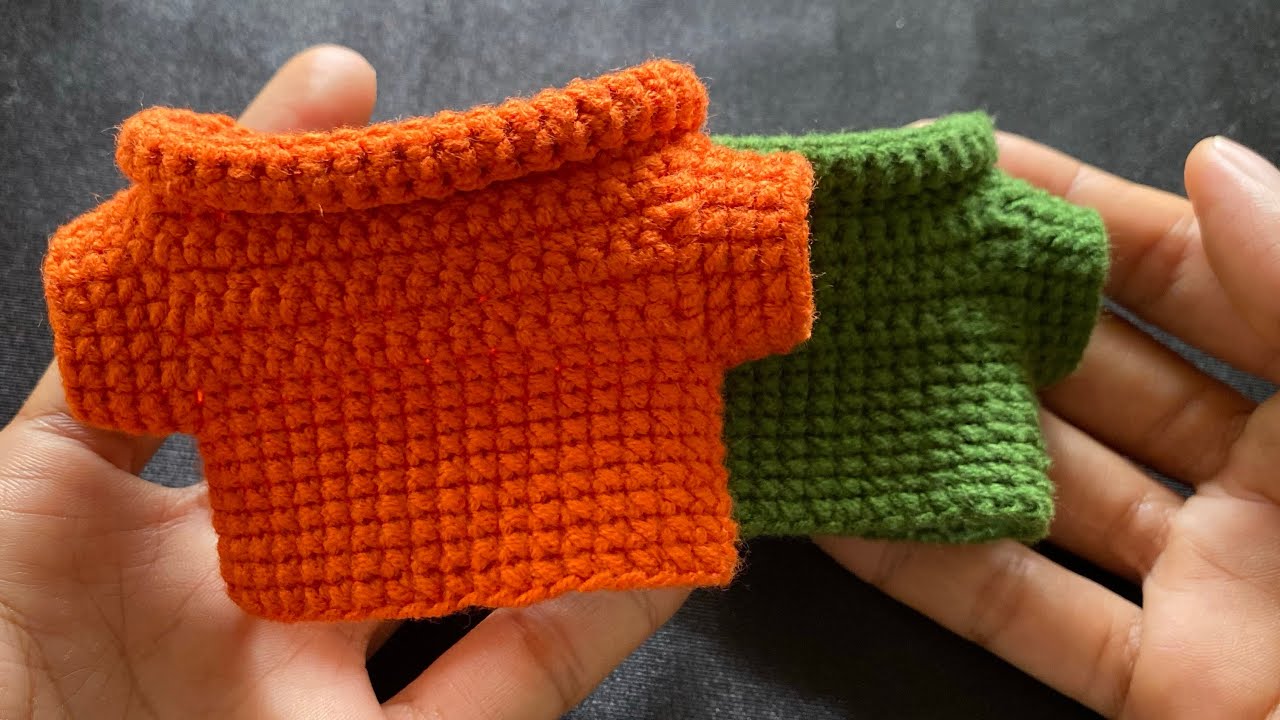 Easy crochet clothes for LaBuBu 17cm/Cute T shirt/DIY/Handmade
