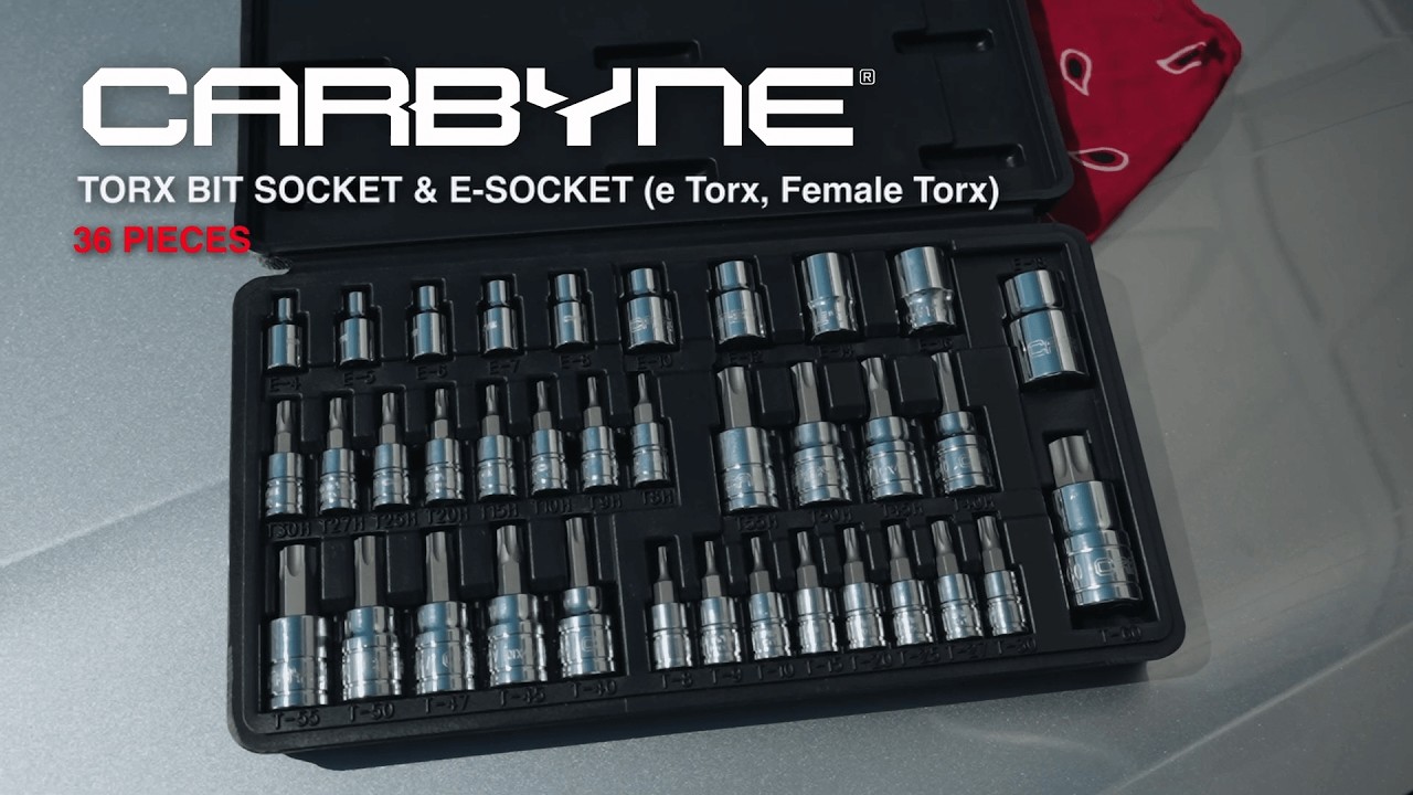 CARBYNE 36 Piece Torx Bit Socket & E-Socket Set (3101536)