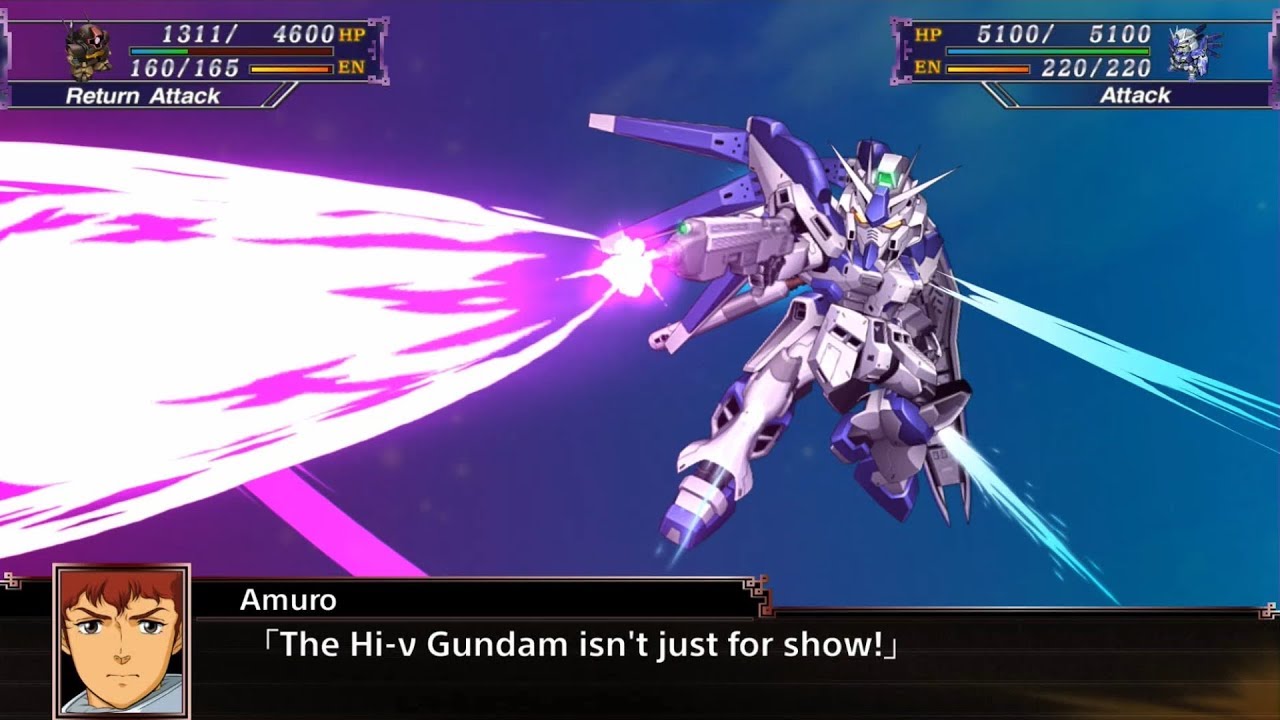 Super Robot Wars X (EN) - Amuro Critiques Neo Zeon Mobile Suits (DLC)[Hi-Nu Gundam G-Reco CCA]