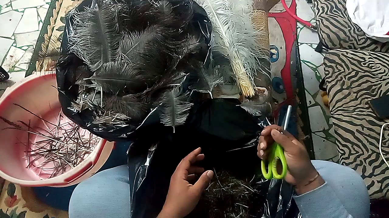 طريقه عمل وساده ريش نعام