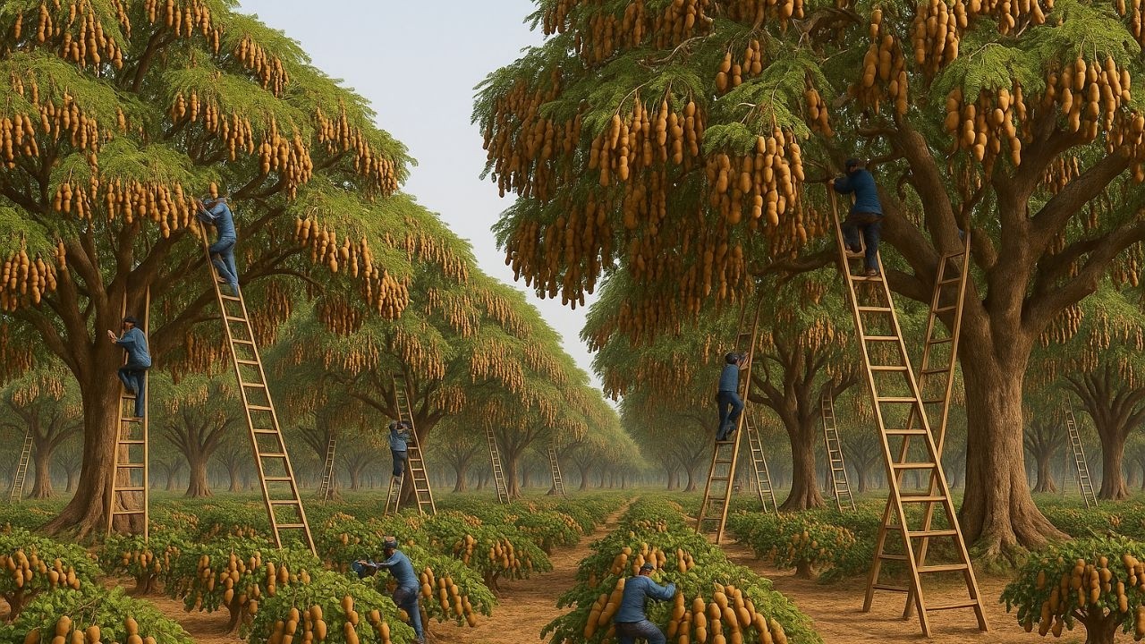 El Chincho 🤯 Así se Cultiva, Cosecha y Procesa El Tamarindo | Increíble Proceso