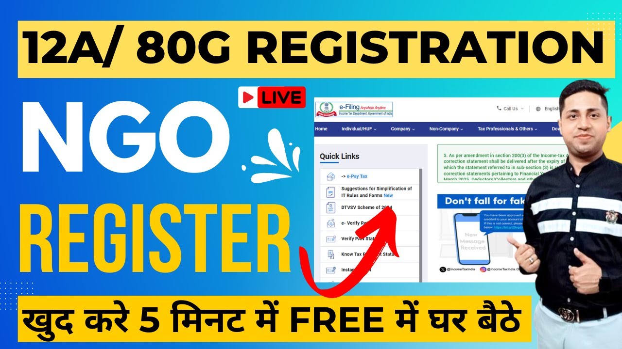 How to Apply 12A Registration online in 2025 || NGO Trust Registration Online Process || #12A #ngo