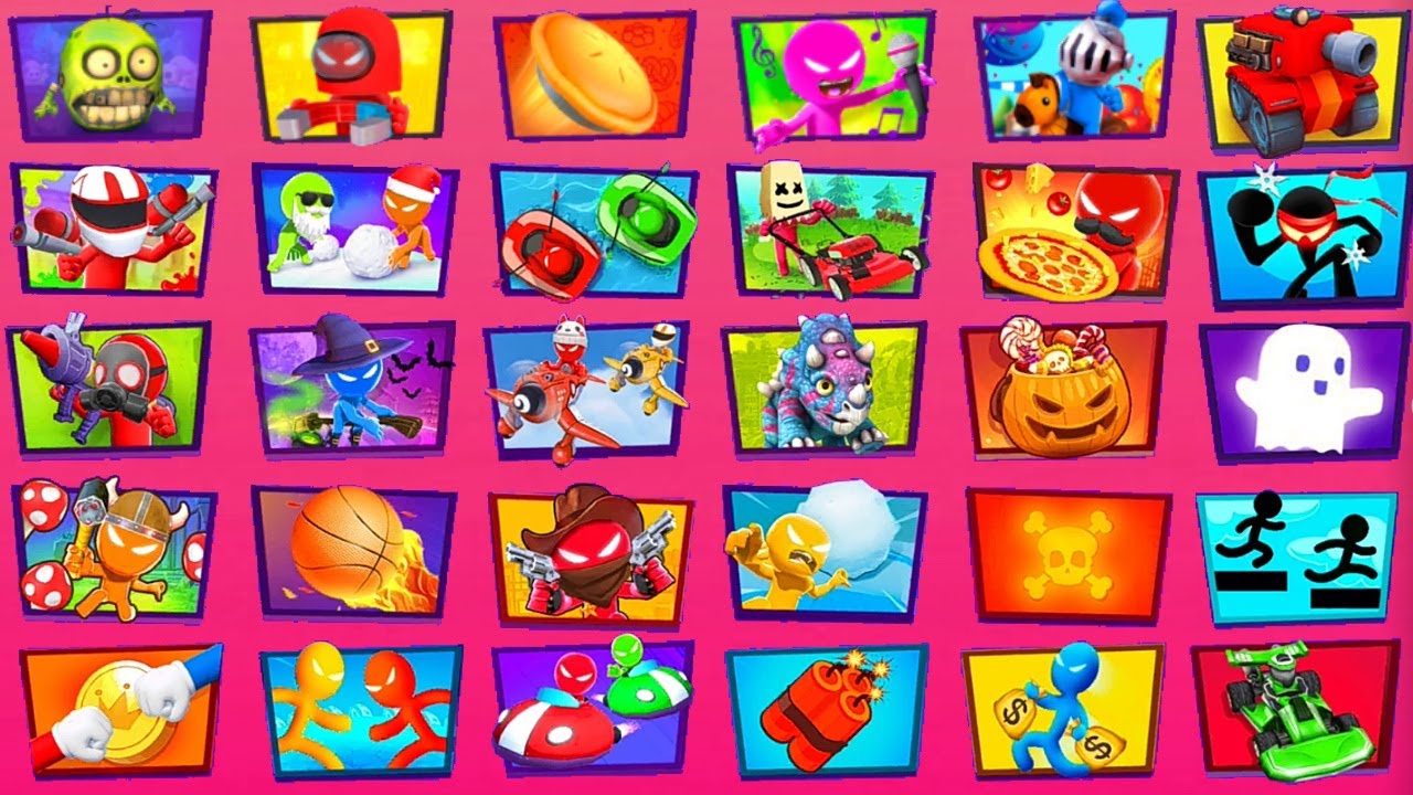 stickman party ALL MINIGAMES gameplay [ NEW UPDATE ] 2022 ( android / ios )🤯