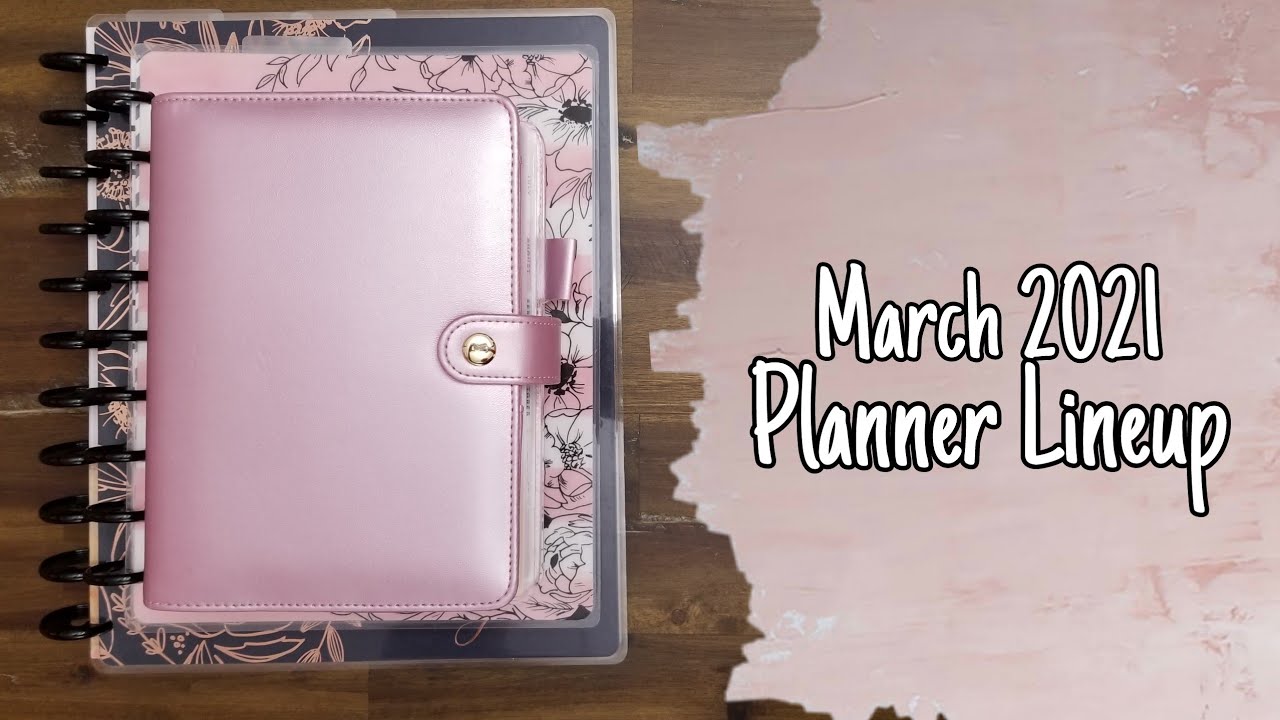 March 2021 Planner Setup | Mini, Classic, and Big Happy Planners | Frankenplanning Planner Lineup