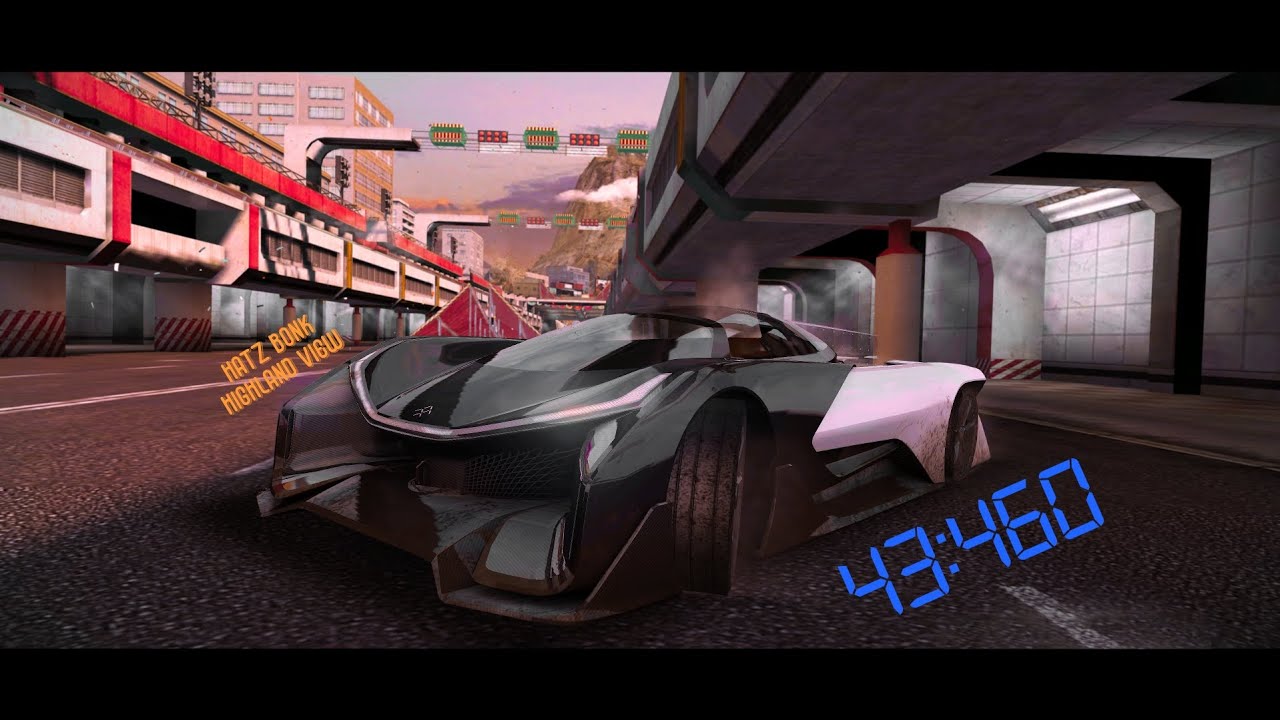 Asphalt 8 - Faraday Future FF Zero1 - Highland View - 43:460 | HatZ-Bonk
