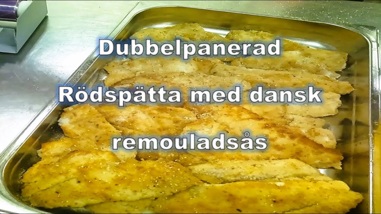 Dubbelpanerad rödspätta med dansk remouladsås