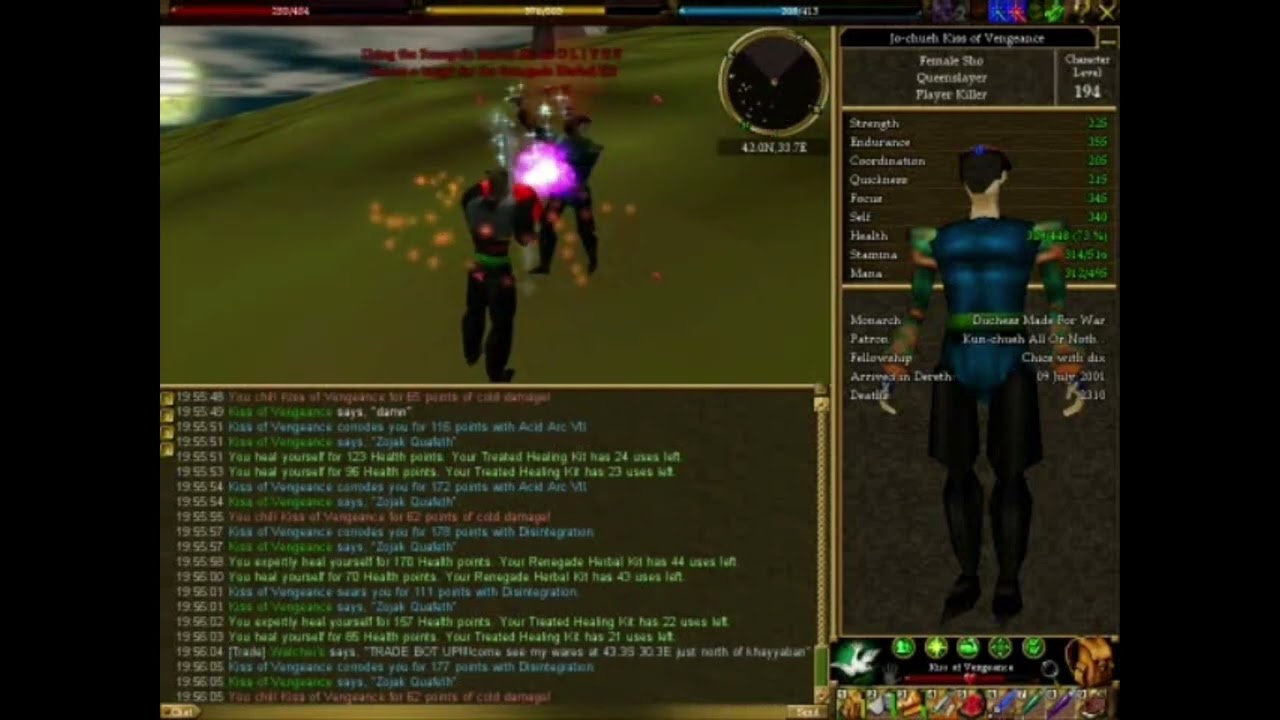 Asheron's Call: retail healing sequence from 06